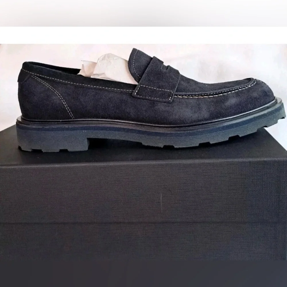 Good Man Brand Men’s Navy Lexington Loafer 10 Navy Blue Suede NEW $228 Casual